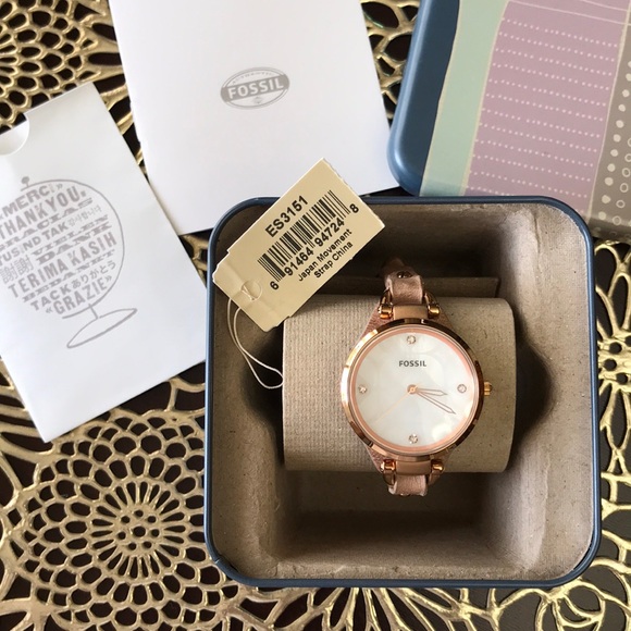 Fossil Georgia Sand Leather Watch - Picture 2 of 8